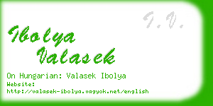 ibolya valasek business card